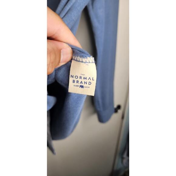 The Normal Brand Shirt Mens Large Long Sleeve Button Down Blue Cozy Stretch - Picture 4 of 6